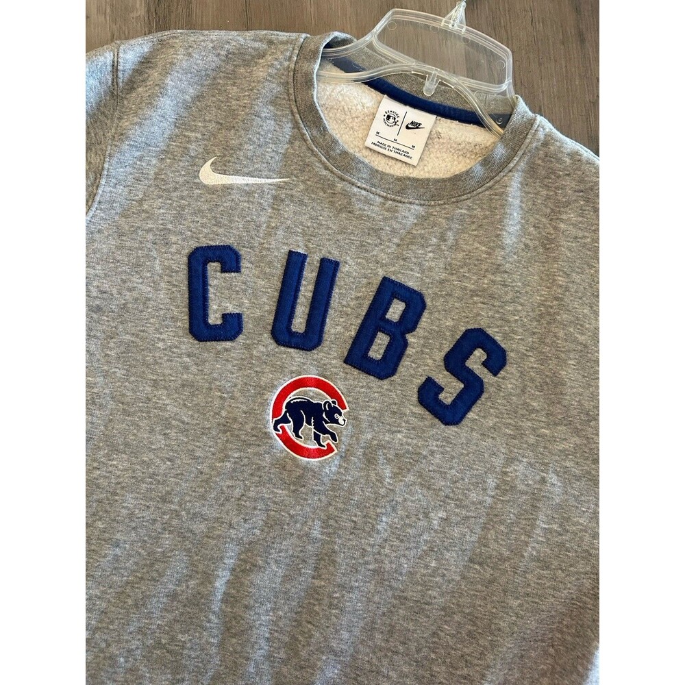 Nike Chicago Cubs Center Sweater Gray Mens Size M Baseball